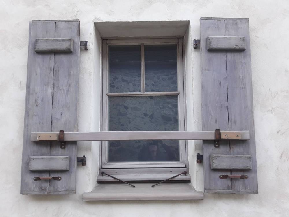 volets en bois huilés